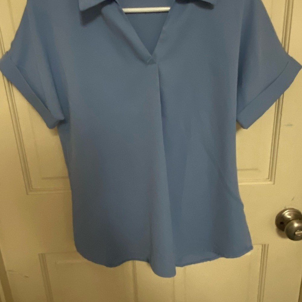 Womens blue golf shirt